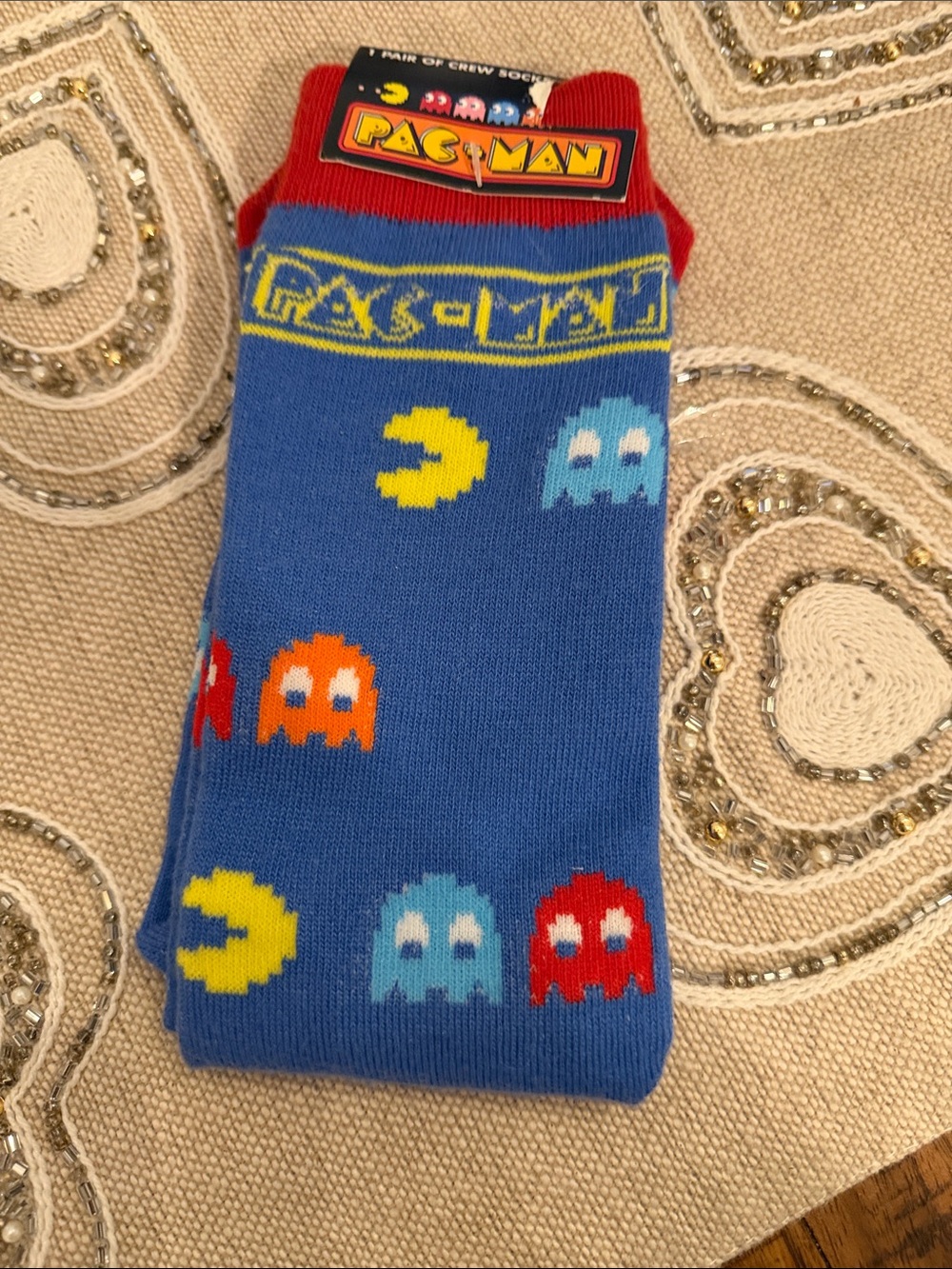 Men's Crew Socks with Retro Game Characters